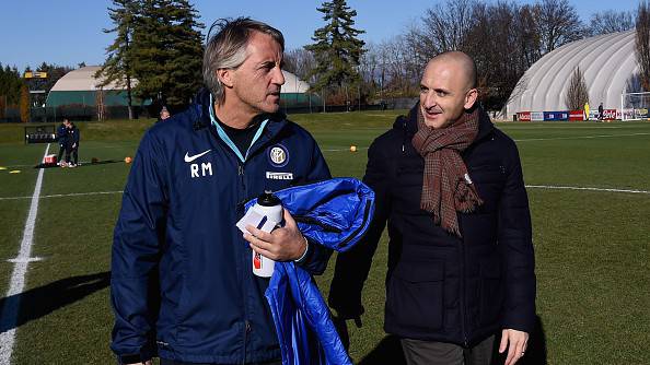 Piero Ausilio e Roberto Mancini alla Pinetina ©Getty Images