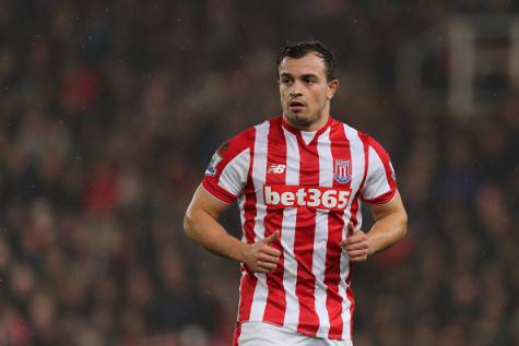 Shaqiri con la maglia dello Stoke City ©Getty Images