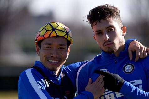 Telles con Nagatomo alla Pinetina ©Getty Images