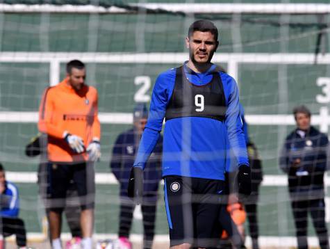 Icardi al lavoro alla Pinetina ©Getty Images