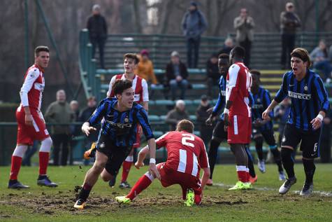 Primavera, Inter-Vicenza 2-1: Rapajc festeggia dopo il gol