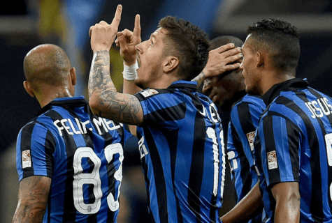 Jovetic festeggia il 2-1 all'Udinese (Inter.it)