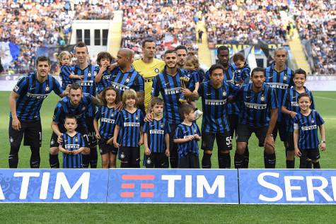 Inter, i giocatori nerazzurri prima della gara con l'Empoli ©Getty Images