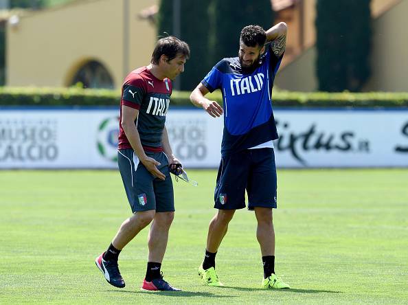 Inter, Conte e Candreva (Getty Images)