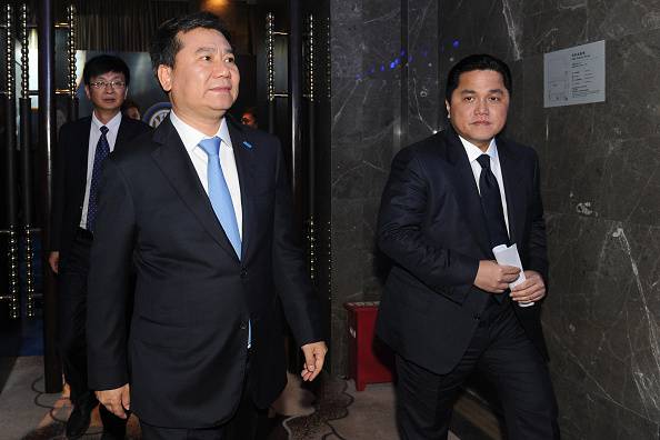 Inter, Thohir e Zhang Jindong ©Getty Images