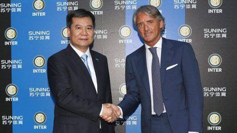Inter, Mancini con Zhang Jindong ©Getty Images