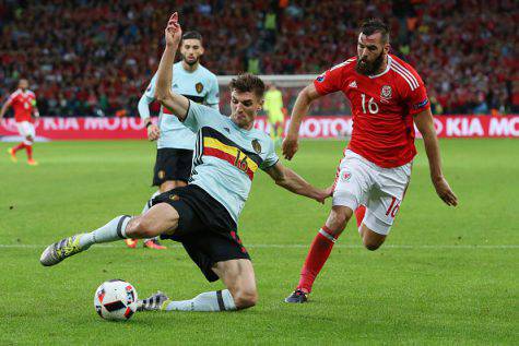 Inter, Thomas Meunier in azione con la maglia del Belgio ©Getty Images