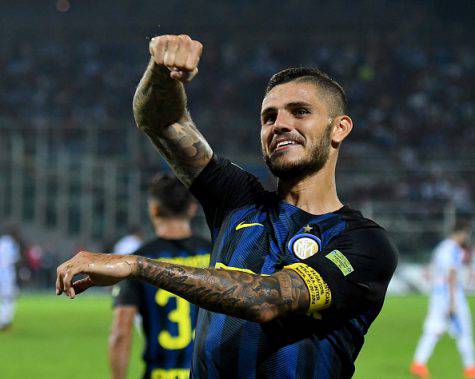 Inter, Mauro Icardi esulta dopo l'1-2 a Pescara ©Getty Images