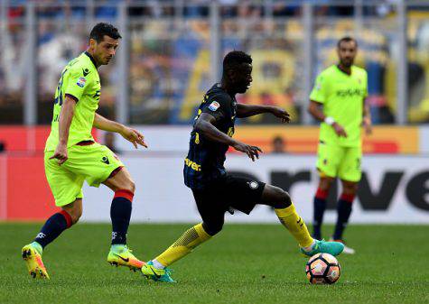 Inter, Gnoukouri in azione contro il Bologna - Getty Images