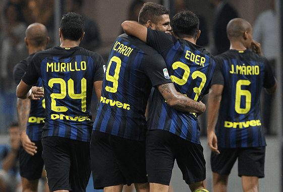 Inter-Juventus 2-1, i nerazzurri festeggiano (Getty Images)