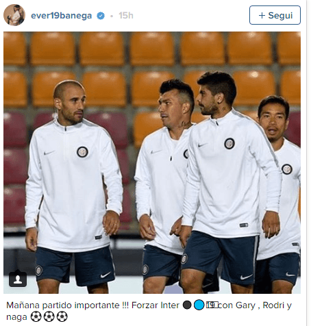 Sparta-Inter, Banega su Instagram