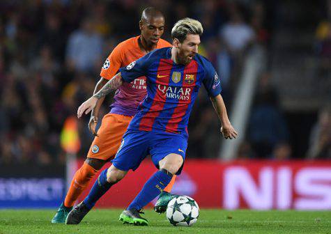 Messi in azione col Barcellona - Getty Images