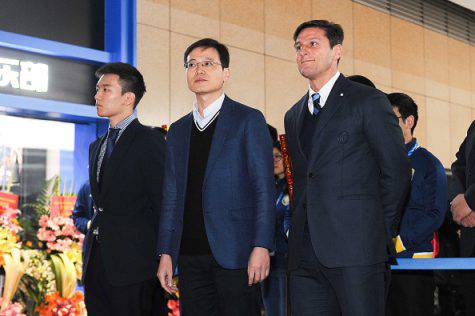 Inter, Zanetti con Jun Liu e Steven Zhang - Getty Images