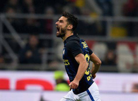 Candreva esulta per il gol nel derby (Inter.it)