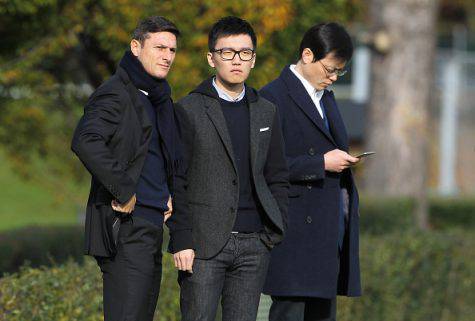 Steven Zhang con Zanetti e Jun Liu - Getty Images