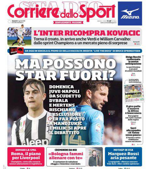 Corriere dello Sport: i titoli sull Inter