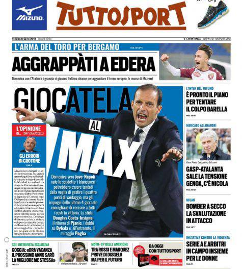 Tuttosport: i titoli sull'Inter