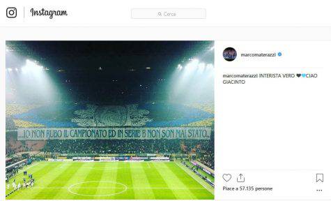 Instagram, Materazzi saluta Facchetti. Insulti dei tifosi della Juventus