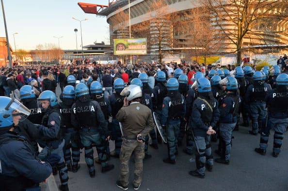 Inter Napoli scontri tifosi