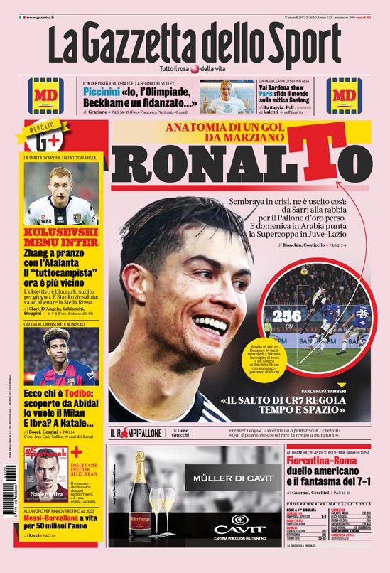 Gazzetta Dello Sport 10 Décembre 1983 Original : INTER MOSER FERRARI ROMA JUVENTUS