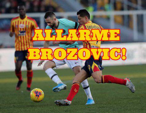 lecce inter infortunio brozovic