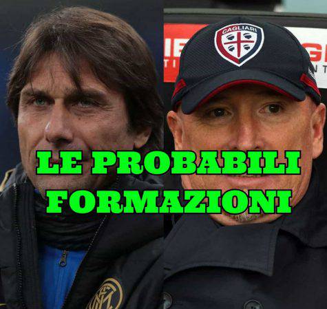 coppa italia inter cagliari formazioni conte maran