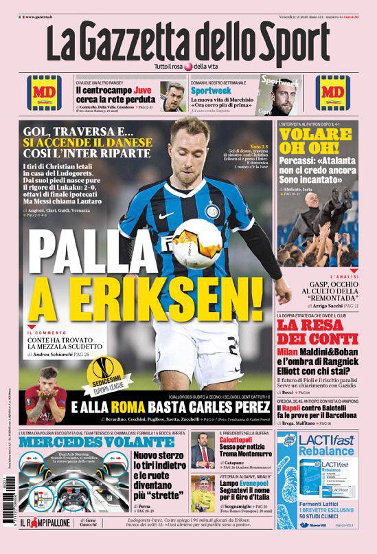 Gazzetta dello Sport | Palla a Eriksen!