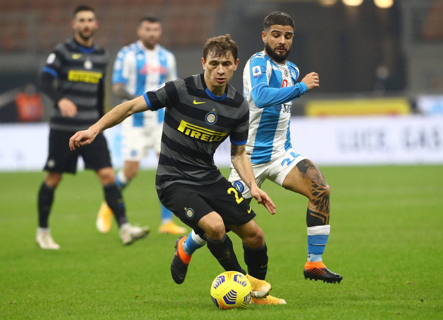 Da Barella a Insigne: le formazioni ufficiali di Napoli-Inter