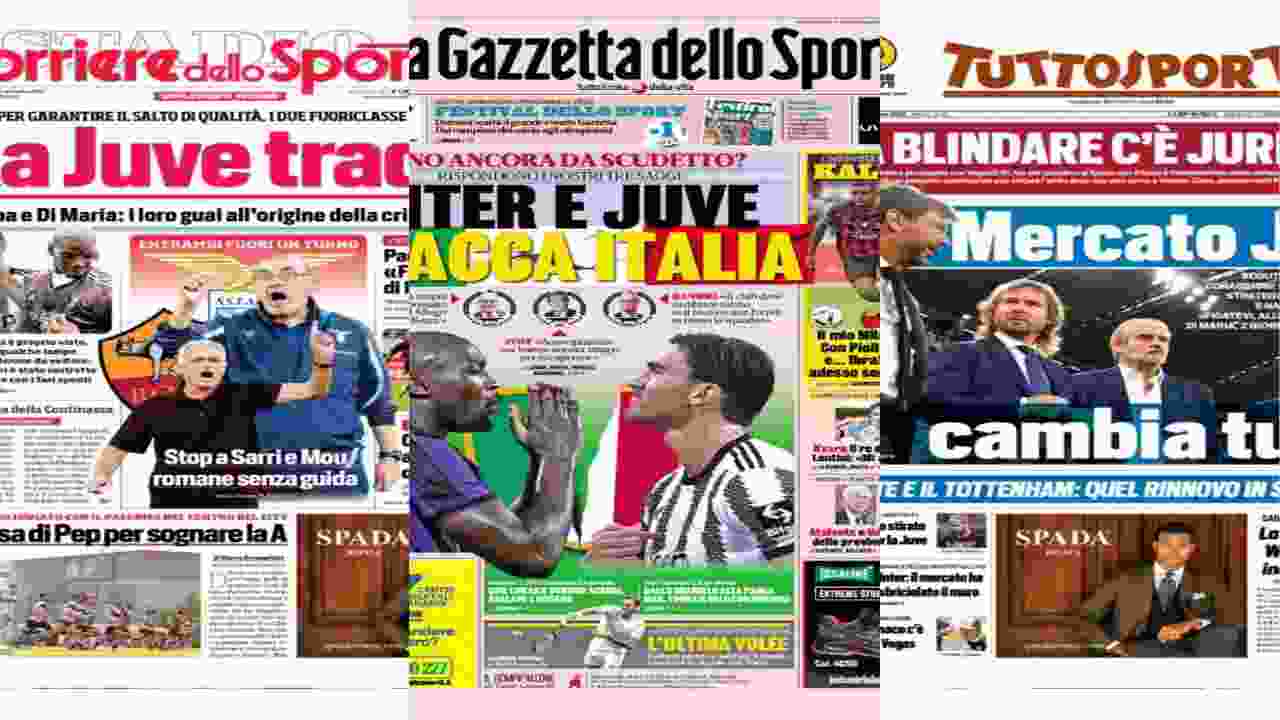 rassegna stampa gazzetta corriere tuttosport titoli inter