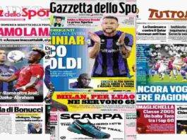 Gazzetta, Corriere e Tuttosport: i titoli sull'Inter