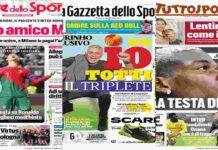 Gazzetta, Corriere e Tuttosport: i titoli sull'Inter