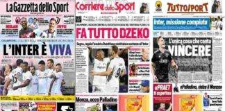 Le prime pagine di Gazzetta, Corriere e Tuttosport