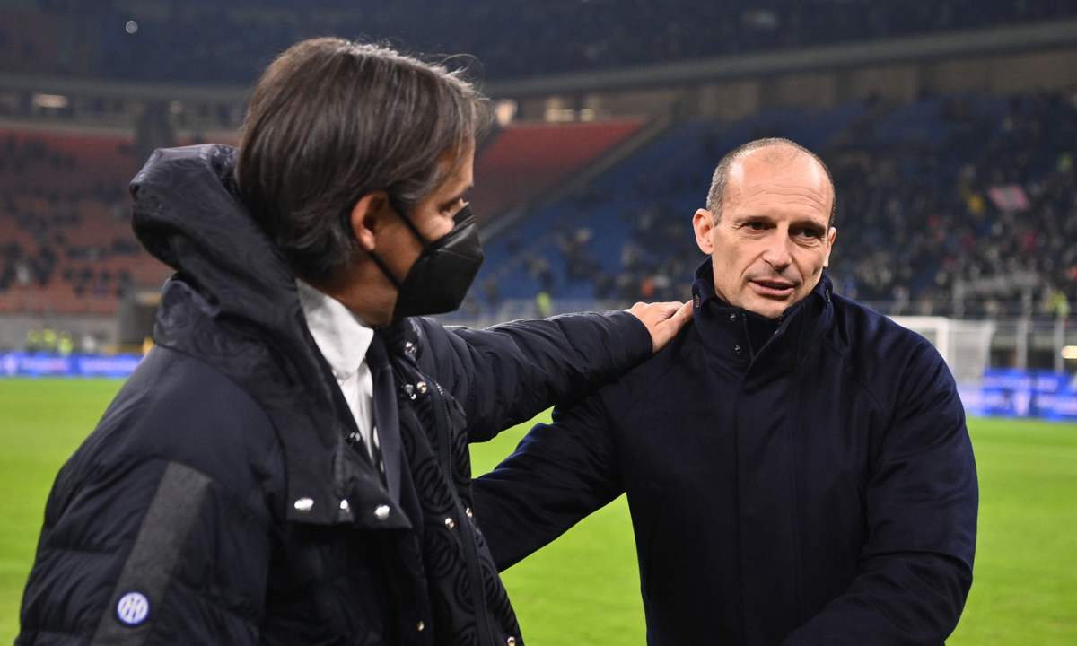 Inzaghi e Allegri a colloquio prima del match tra Inter e Juve - www.interlive.it