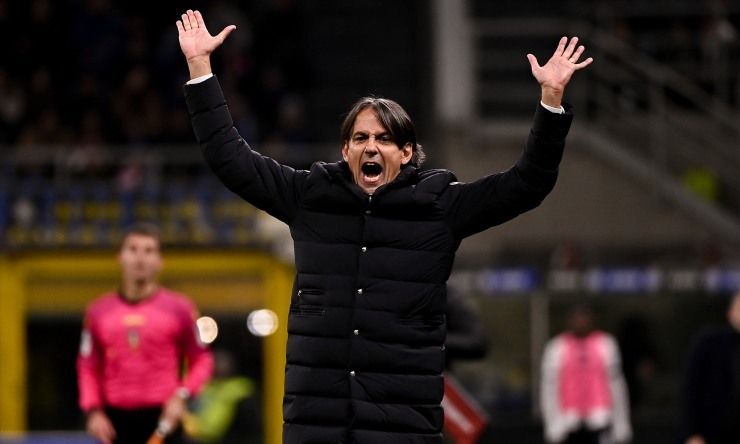 Simone Inzaghi durante Inter-Parma degli ottavi di Coppa Italia