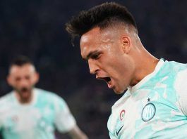 Lautaro in goal contro la Fiorentina