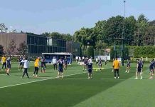 Vigilia finale Coppa Italia: rifinitura Inter ad Appiano