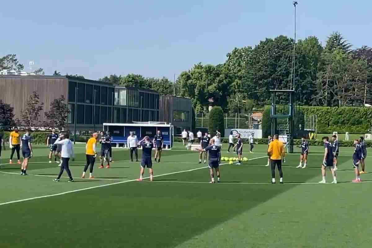 Vigilia finale Coppa Italia: rifinitura Inter ad Appiano