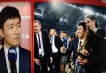Zhang dopo la conquista della Coppa Italia