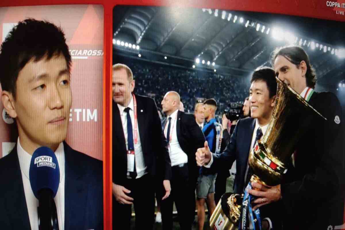 Zhang dopo la conquista della Coppa Italia