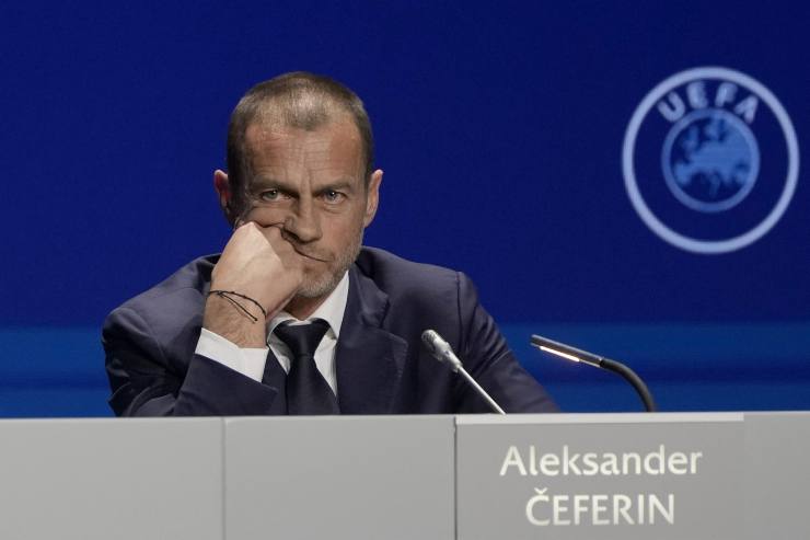 Il presidente della UEFA Aleksander Ceferin contro la Juve