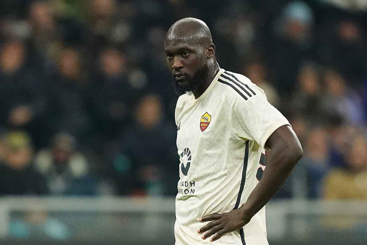 Reazione di Lukaku al gol di Thuram in Inter-Roma 