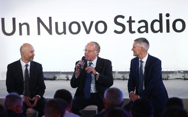 Sala e Scaroni con un commento sul vincolo di San Siro