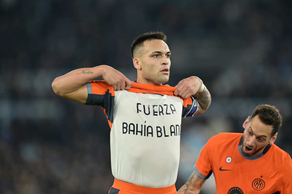 Lazio-Inter, Lautaro gol e dedica a Bahia Blanca