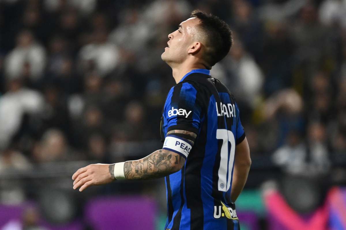 Lautaro in Napoli-Inter Supercoppa