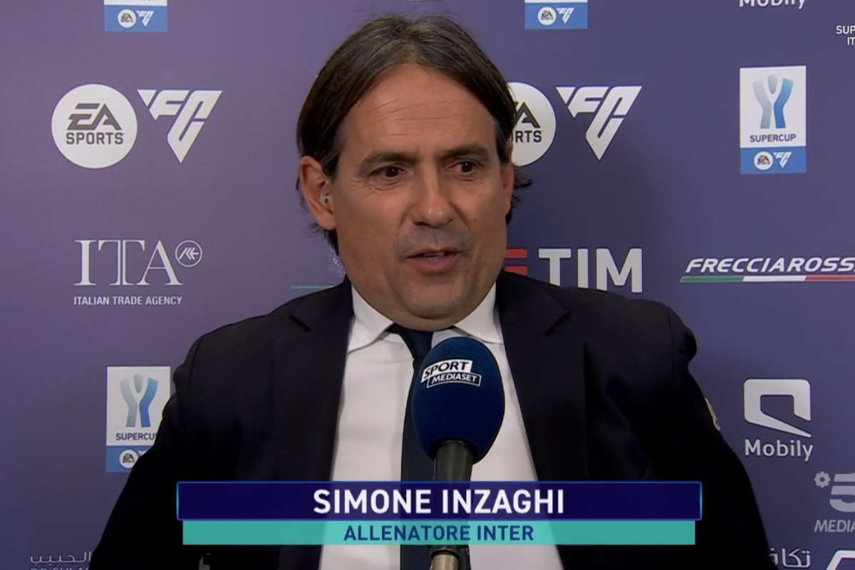 Simone Inzaghi, intervista dopo la Supercoppa 