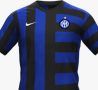 Nuova prima maglia Inter a strisce verticali e orizzontali