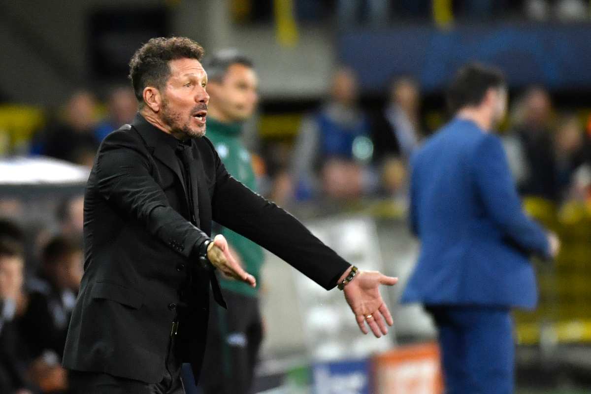 Simeone con Brada all'Inter