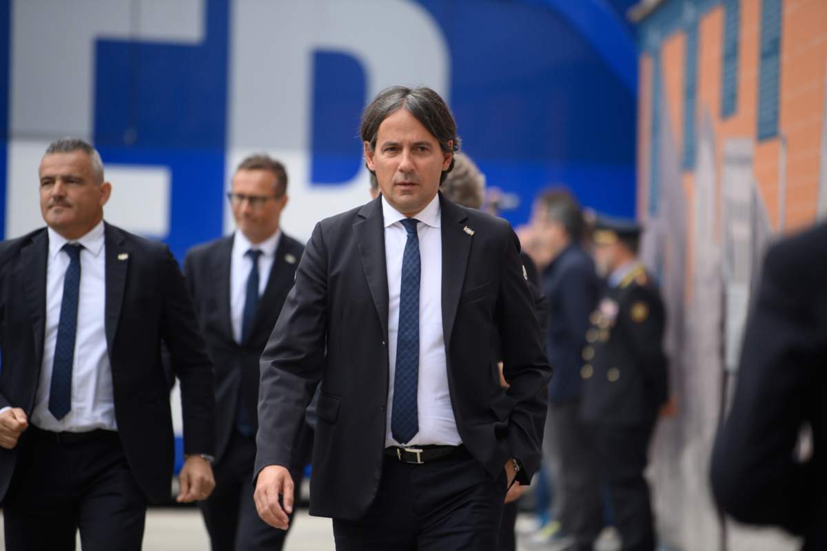 Inzaghi appena arrivato in sede per l'incontro con i vertici di Oaktree