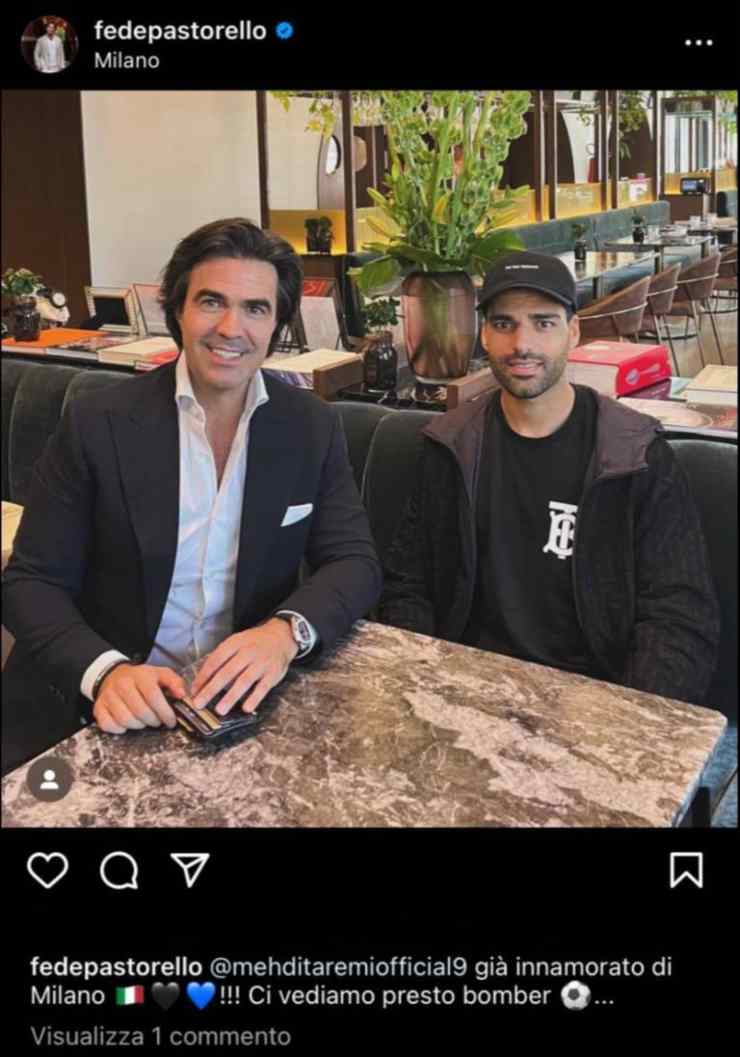 Pastorello su Instagram: "Taremi già innamorato di Milano"