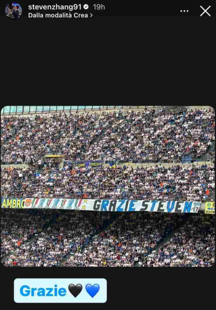 "Grazie": Zhang risponde così su Instagram ai tifosi dell'Inter 